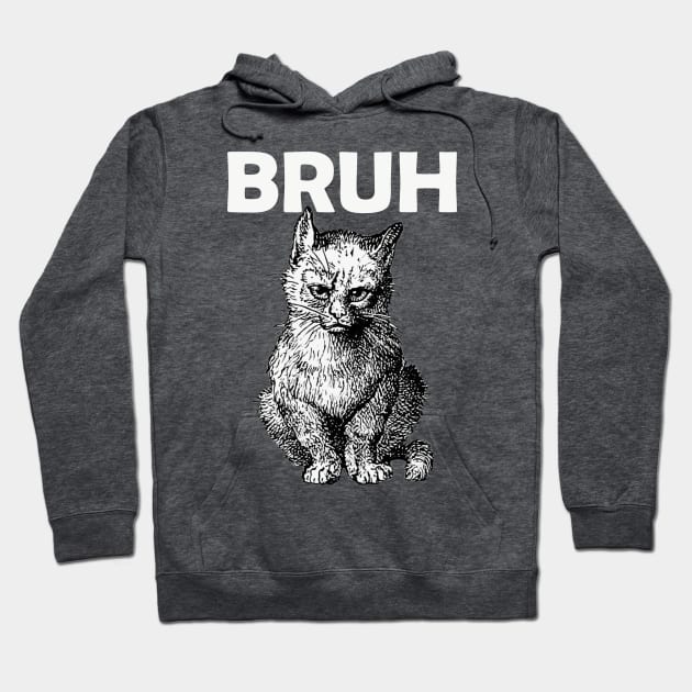 Lispe Cat Bruh Hoodie by Lispe